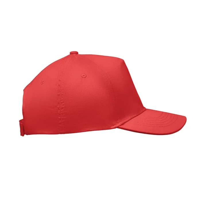BASEBALL CAP 5 PANELS 180G/M² - SUNNY - Rot