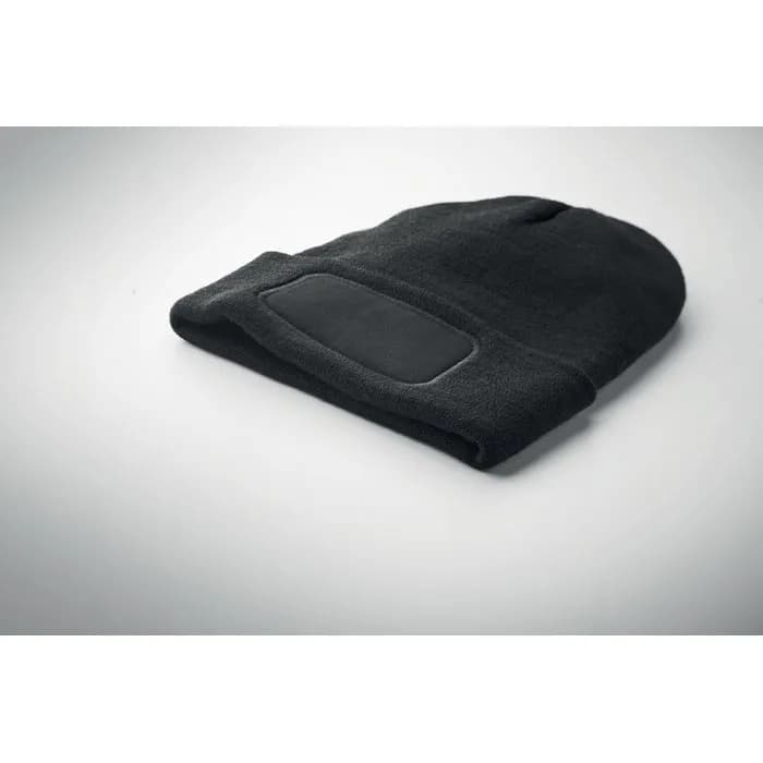 Beanie RPET-Polyester - CAPNIT - Schwarz