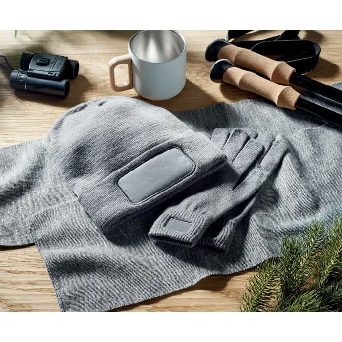 Beanie RPET-Polyester - CAPNIT - Steingrau