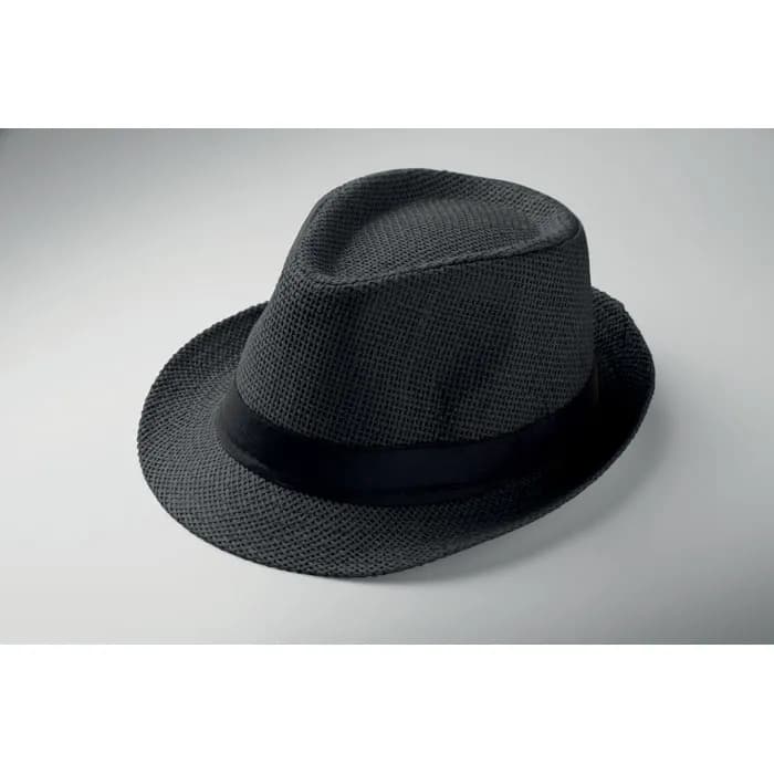 Papierstroh-Hut - BOOWIE - Schwarz