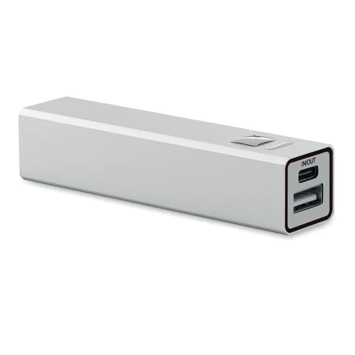 2600 mAh Powerbank - POWERALUC - Mattsilber