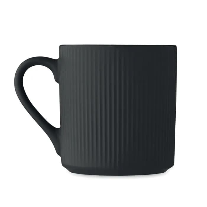 Keramikbecher matt 340ml - RIBMUG - Schwarz