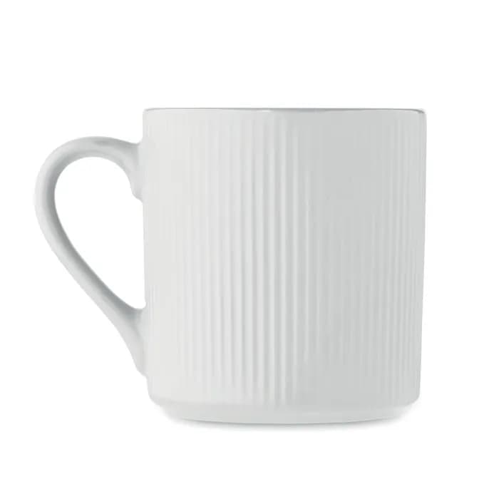Keramikbecher matt 340ml - RIBMUG - Weiß