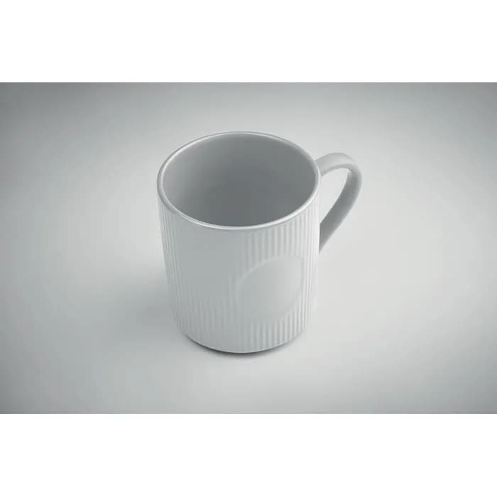 Keramikbecher matt 340ml - RIBMUG - Weiß