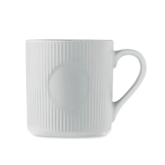 Keramikbecher matt 340ml - RIBMUG - Weiß