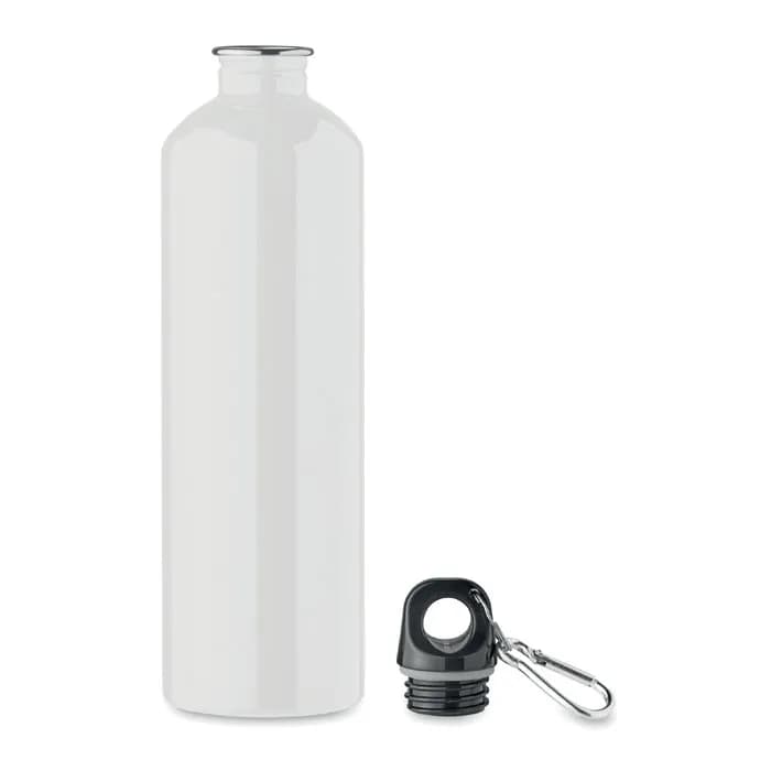 Trinkflasche recycelter 750 ml - REBIG MOSS - Weiß