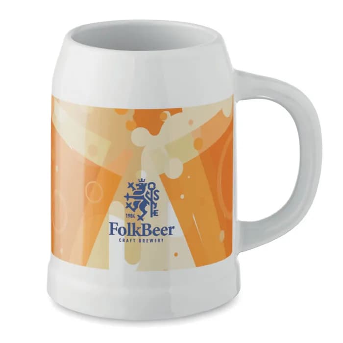 Bierkrug Sublimation 500 ml - SUBLIER - Weiß