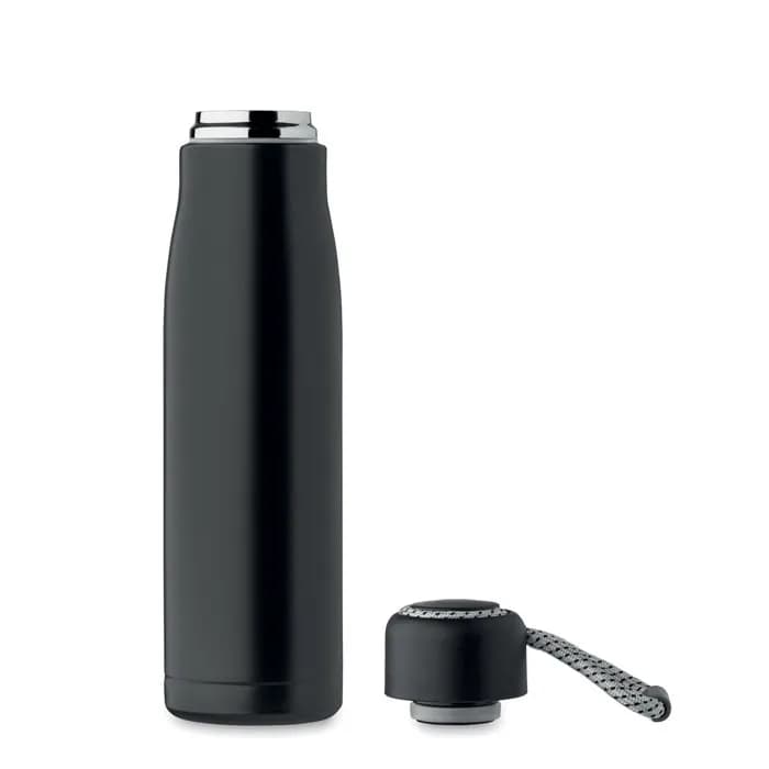 Doppelwandige Flasche 500 ml - CORDLE - Schwarz