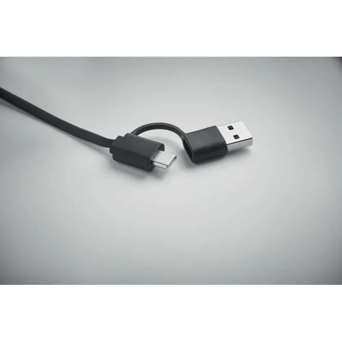 Einziehbares Ladekabel 60W - LINEA - Schwarz