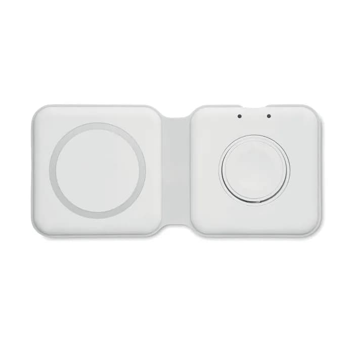 2in1 faltbare Ladestation 15W - FLIP - Weiß