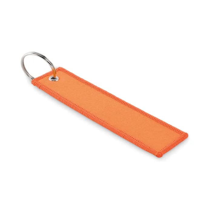 Schlüsselring Polyester Tag - TAKEOFF - Neon Orange