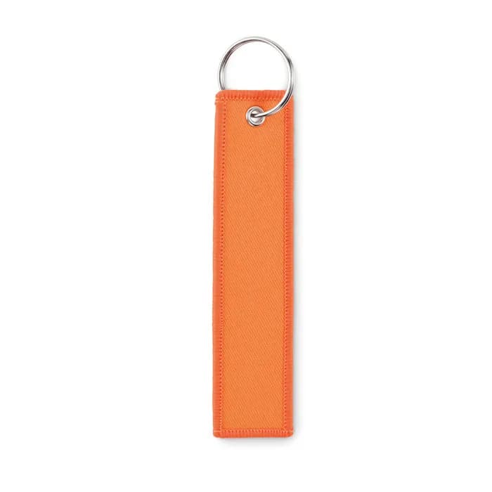 Schlüsselring Polyester Tag - TAKEOFF - Neon Orange