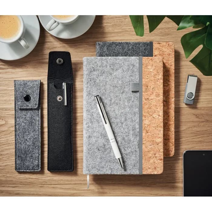 Stifte-Etui RPET-Filz - CENCIL - Grau