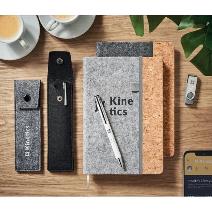 Stifte-Etui RPET-Filz - CENCIL - Grau