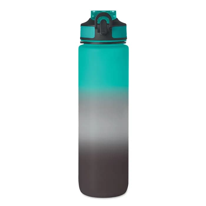 Sport-Trinkflasche RPET 1L - ACTIVATE - Schwarz/Blau