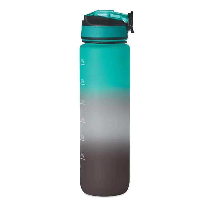 Sport-Trinkflasche RPET 1L - ACTIVATE - Schwarz/Blau