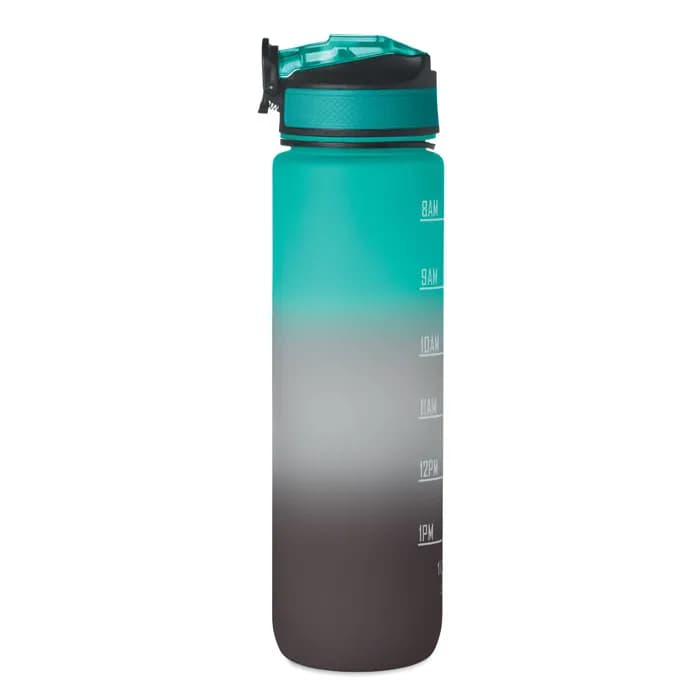 Sport-Trinkflasche RPET 1L - ACTIVATE - Schwarz/Blau
