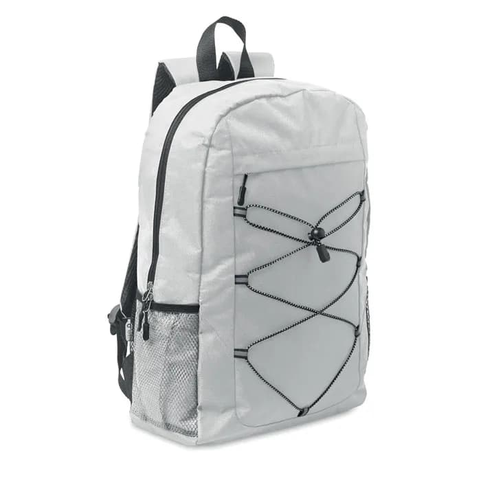 Rucksack 600D RPET Polyester - HIGE - Weiß