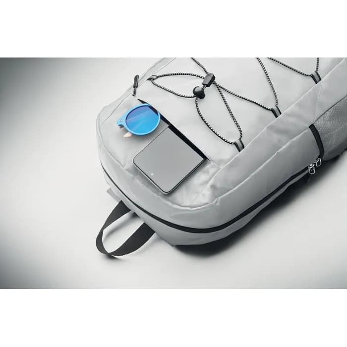 Rucksack 600D RPET Polyester - HIGE - Weiß