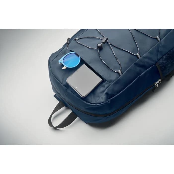 Rucksack 600D RPET Polyester - HIGE - Marineblau