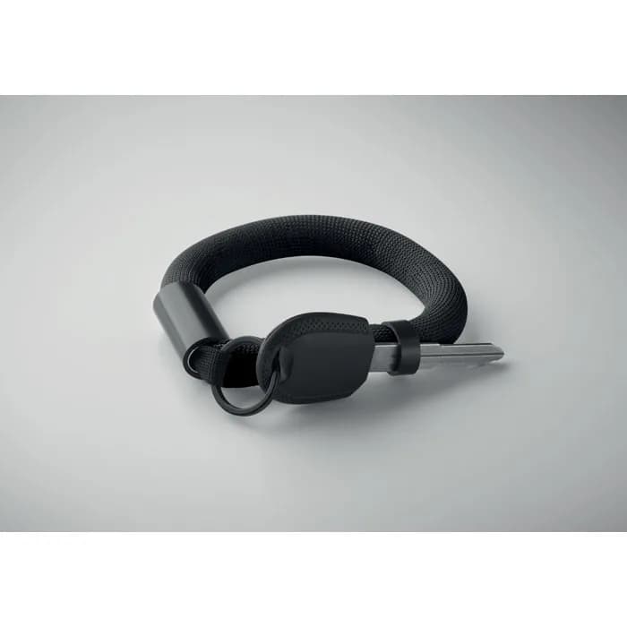 Schlüsselring mit Armband - POLLY - Schwarz