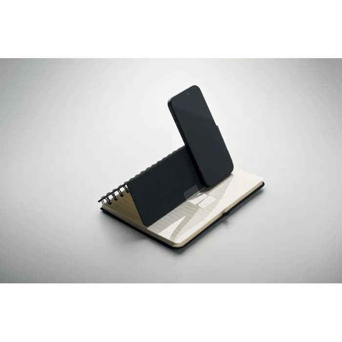 DIN A5-Notizbuch RPET - STRATA - Schwarz