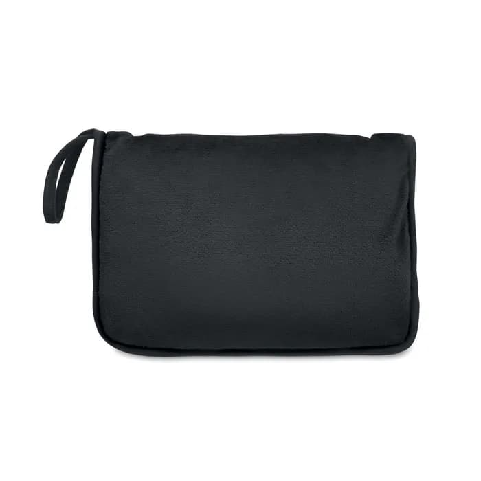 Reisedecke Flanell 220g/m² - COZY - Schwarz