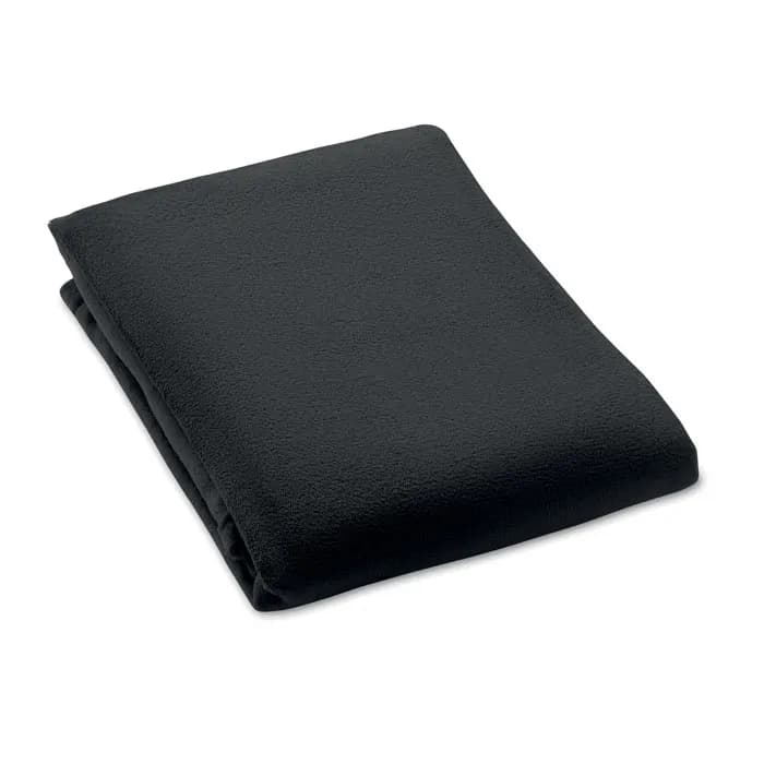 Reisedecke Flanell 220g/m² - COZY - Schwarz