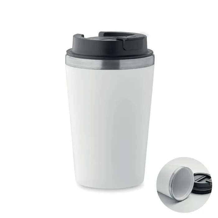 Doppelwandiger Becher 350 ml - BLERM - Weiß