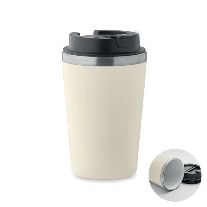 Doppelwandiger Becher 350 ml - BLERM - Beige