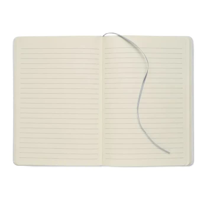 DIN A5 Notizbuch für Gravur - ROUTE WHITE - Silber