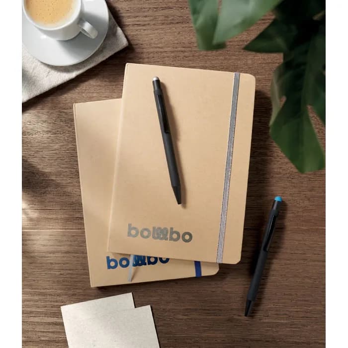 DIN A5 Notizbuch für Gravur - ROUTE - Silber