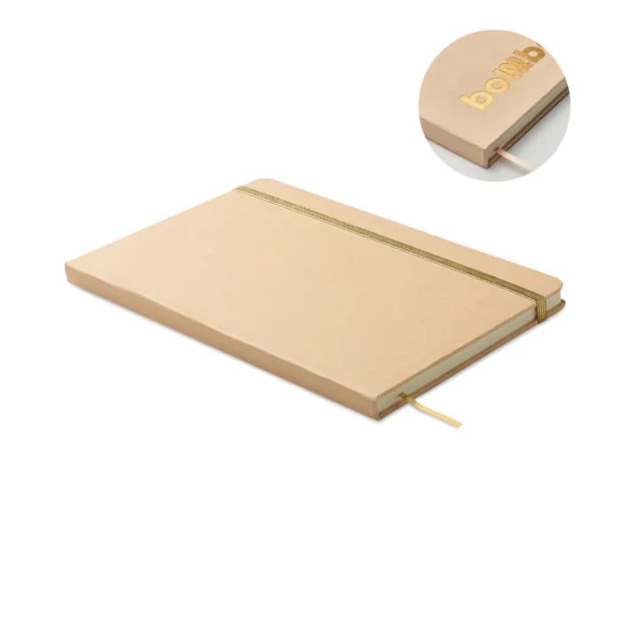 DIN A5 Notizbuch für Gravur - ROUTE - Golden