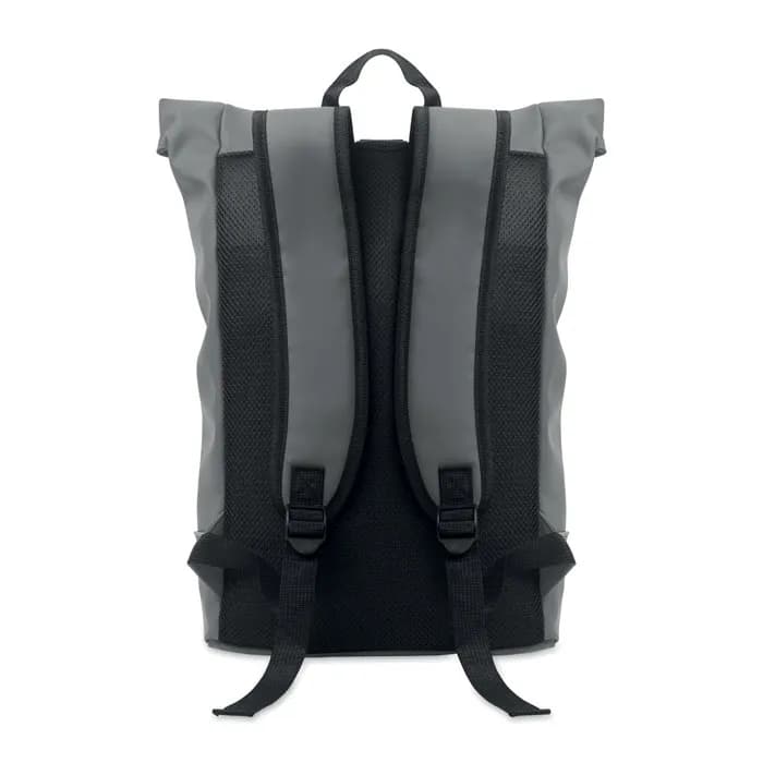 15" Rolltop-Laptop-Rucksack - LAPTOSA - Steingrau