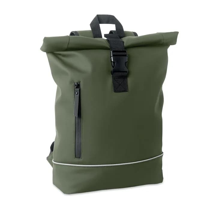 15" Rolltop-Laptop-Rucksack - LAPTOSA - Dunkelgrün