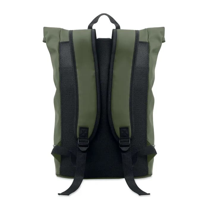 15" Rolltop-Laptop-Rucksack - LAPTOSA - Dunkelgrün
