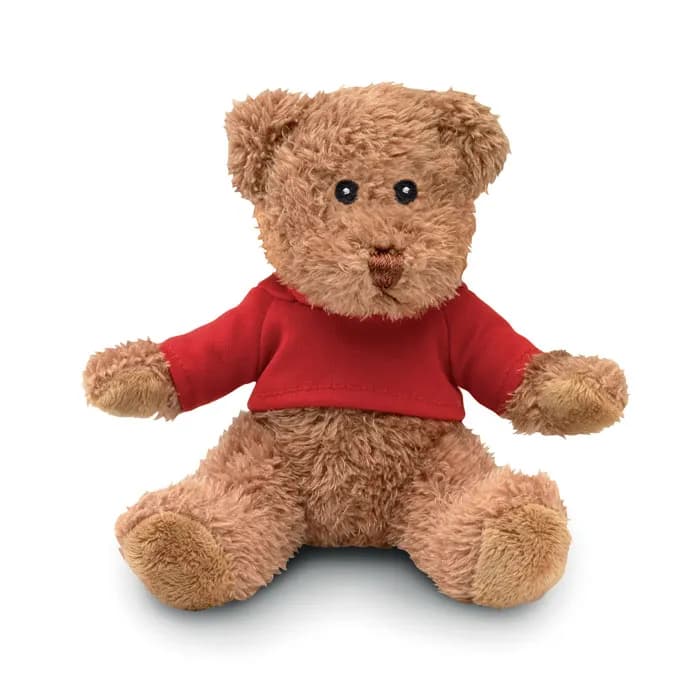 Teddybär mit T-Shirt - JOHNNY T - Rot
