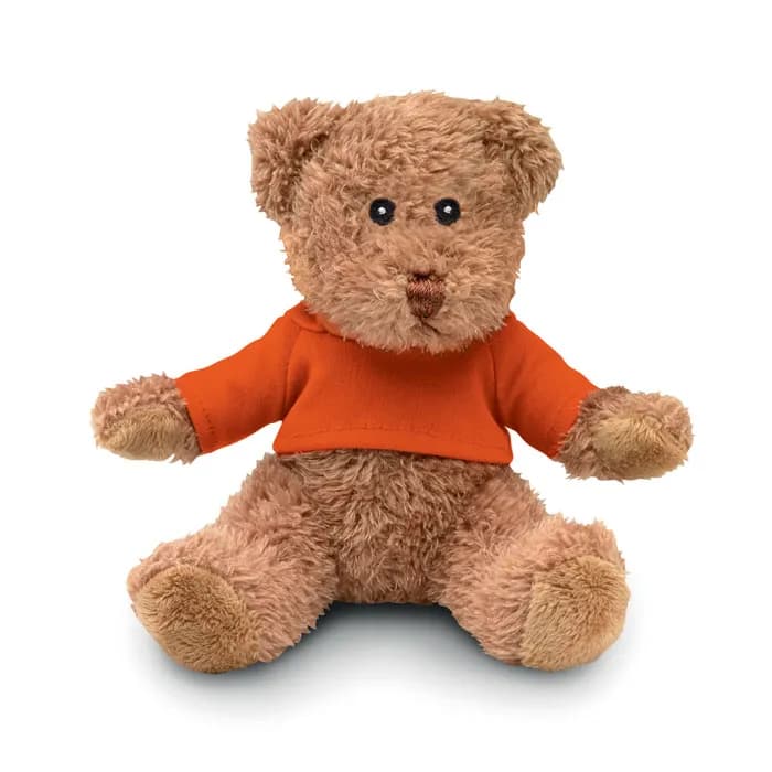 Teddybär mit T-Shirt - JOHNNY T - Orange