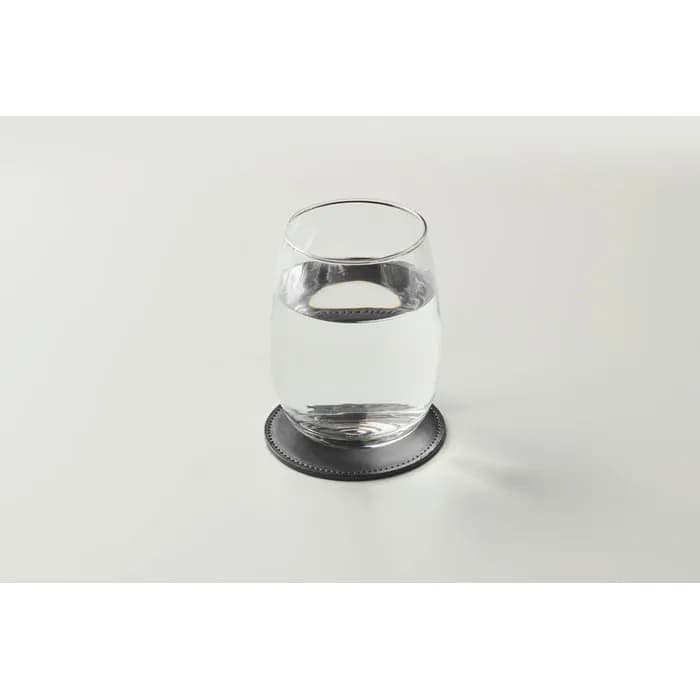 Runder Untersetzer PU - POSA - Schwarz