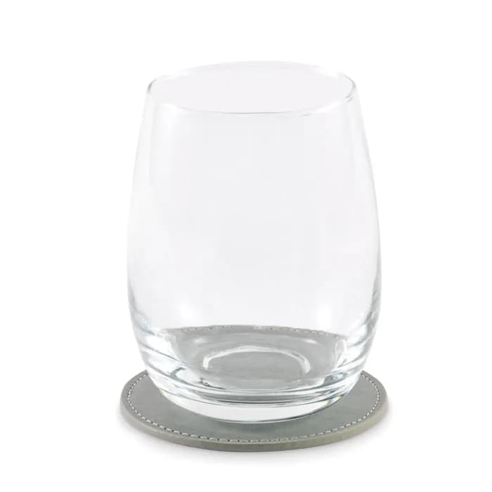 Runder Untersetzer PU - POSA - Steingrau