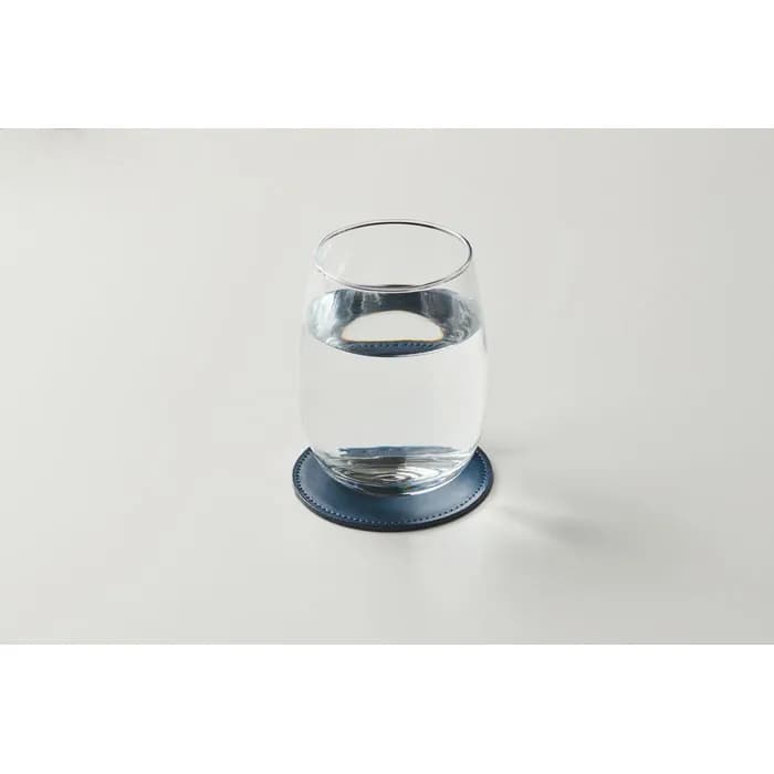 Runder Untersetzer PU - POSA - Marineblau