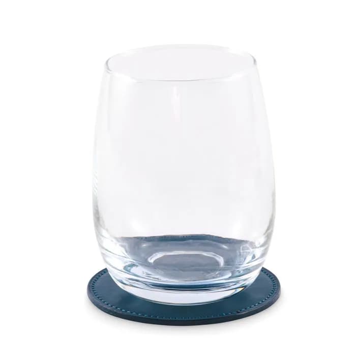 Runder Untersetzer PU - POSA - Marineblau