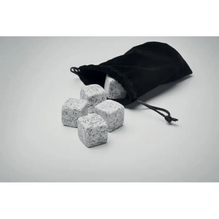 Stein-Eiswürfel-Set - ABERDEEN - Holz