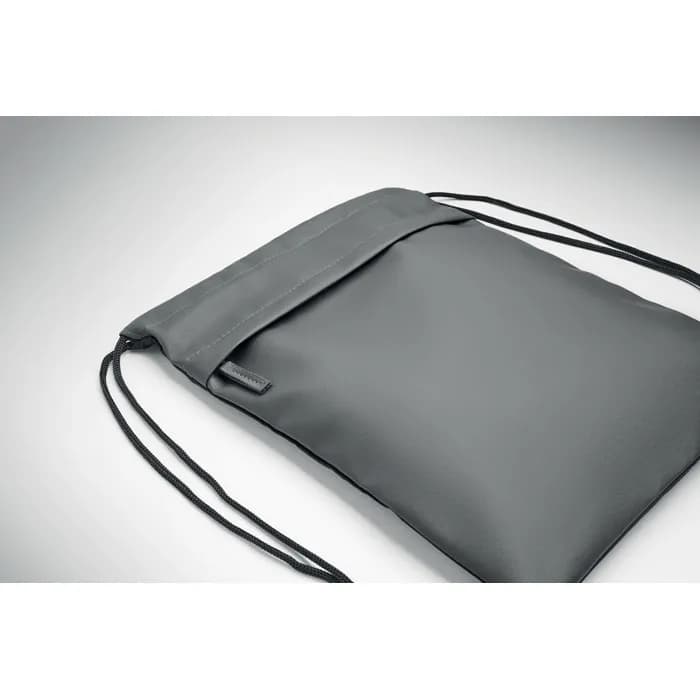 Beutel mit Kordelzug 600D RPET - BANGKOK BAG - Steingrau