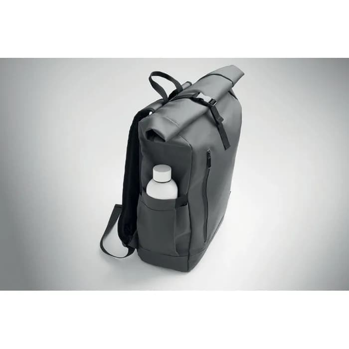 Rolltop-Rucksack 600D RPET - BANGKOK ROLL - Steingrau