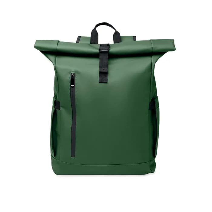 Rolltop-Rucksack 600D RPET - BANGKOK ROLL - Dunkelgrün