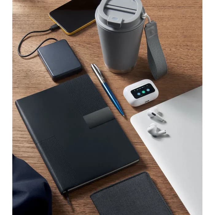 DIN A5 Notizbuch PU - TREZE - Schwarz