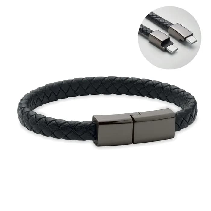 60W Flecht-Armband-Ladekabel - FAULETI CHARGE - Schwarz