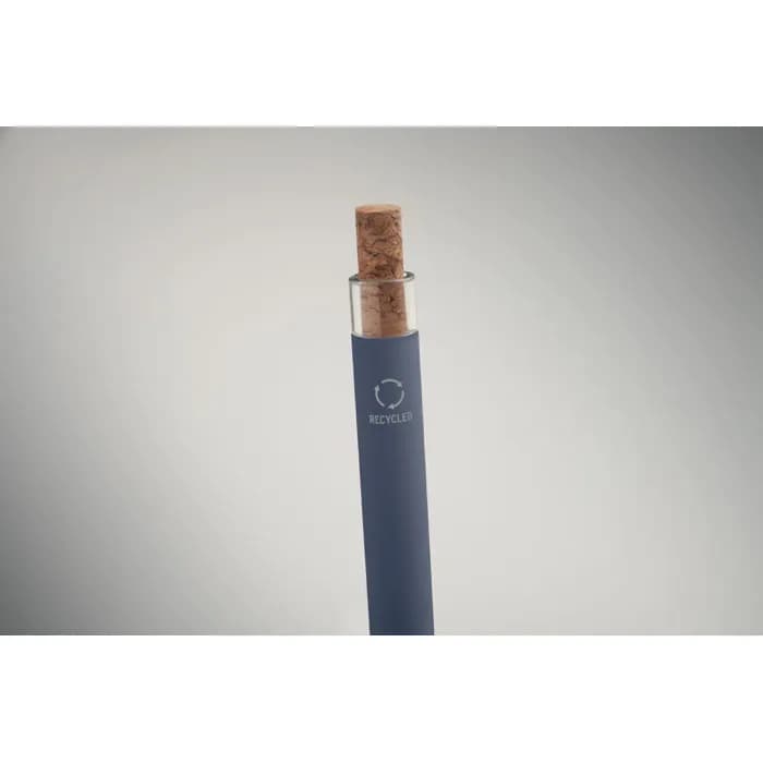 Druckkugelschreiber recy. Alu - BERGAMO + - Blau