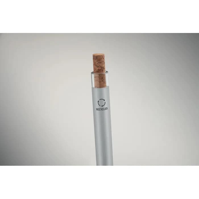 Druckkugelschreiber recy. Alu - BERGAMO + - Mattsilber